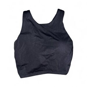 Black Sleeveless athletic workout Top